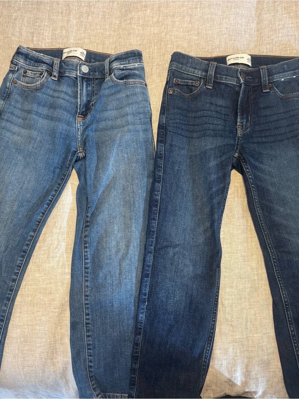 abercrombie kids boys Two-Tone Blue Denim Jeans Pair